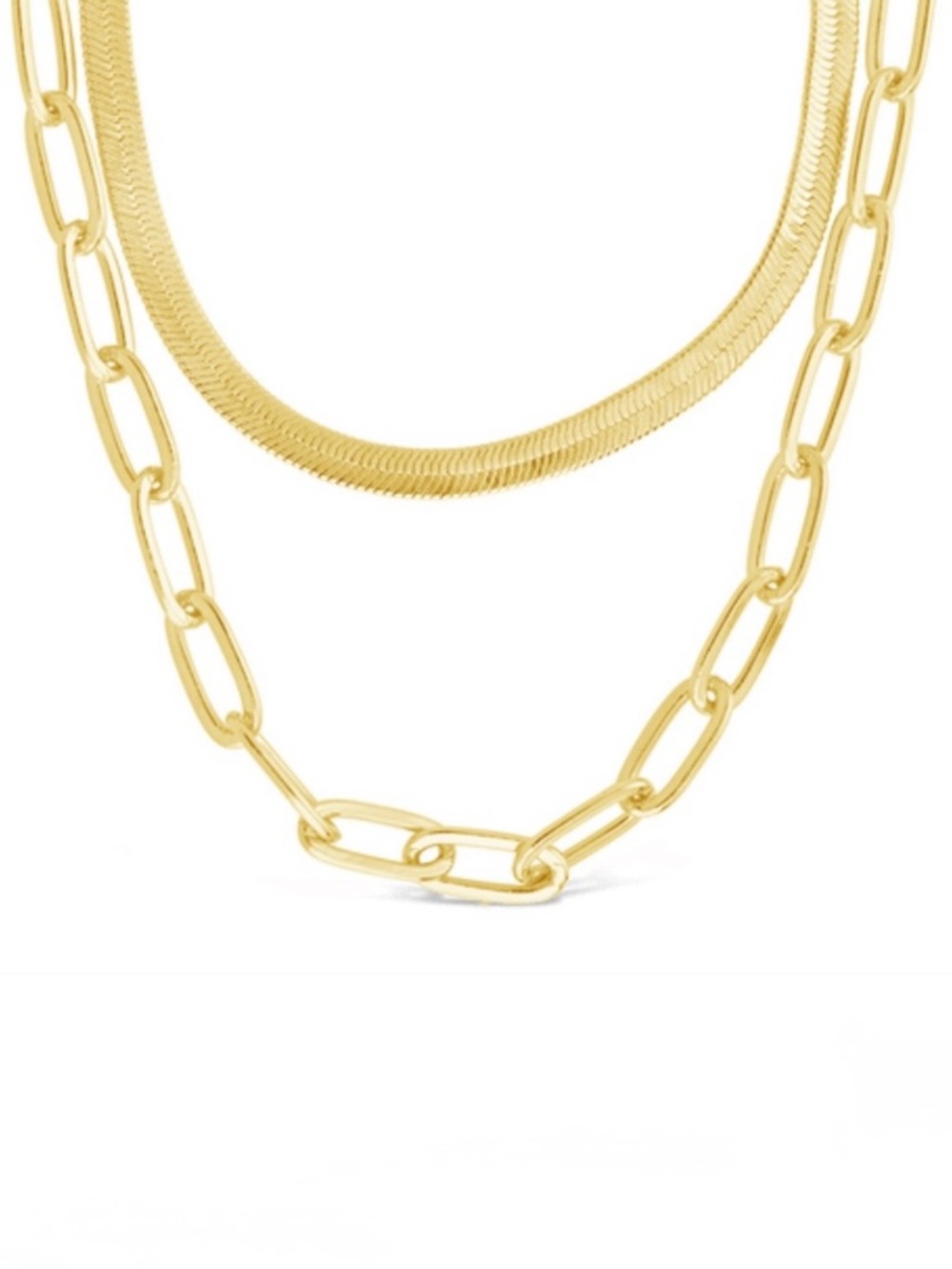 Sterling Forever Brinley Layered Necklace in 14k Gold Plate. Brand new!